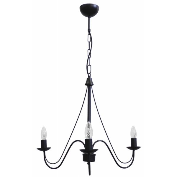 Φωτιστικό πολύφωτο S-11 3/L  Μαύρο  Heronia – 01-0239