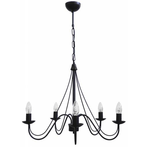 Φωτιστικό πολύφωτο S-11 5/L  Μαύρο  Heronia – 01-0240