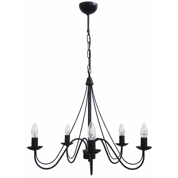 Φωτιστικό πολύφωτο S-11 5/L  Μαύρο  Heronia – 01-0240