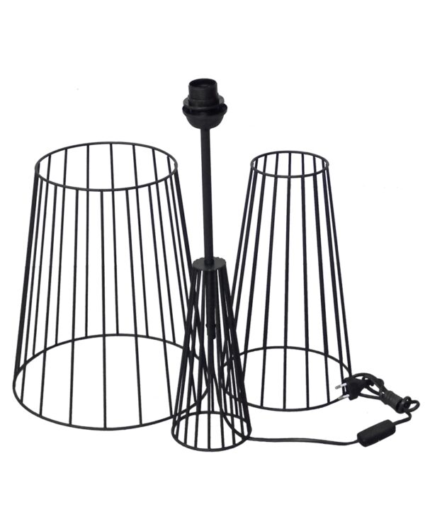 FLB-11 ΜΑΥΡΟ-BLACK ΔΑΠΕΔΟΥ ΒΑΣΗ (ΚΙΤ-3ΤΕΜΑΧΙΩΝ)h130 x Φ32 Heronia – 09-0161