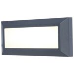Lutec Helena Frame Φωτιστικό Τοίχου Εξωτερικού Χώρου Σκούρο Γκρι LED 400lm 4000K IP54 – 5191601118