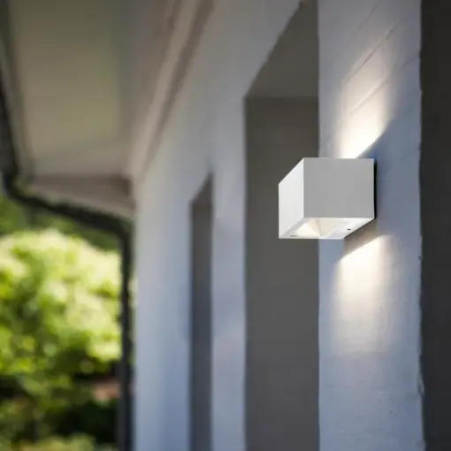 Lutec Gemini Square Small   Εξωτερικού Χώρου  Led  Φωτιστικό Τοίχου Up&Down    Λευκό LED   500 lm IP54 4000K – 5189102032