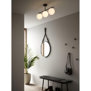 Nordlux Grant 3X15 Κρεμαστό Μαύρο E14  Γυάλινο/Μεταλλικό –  2010583003