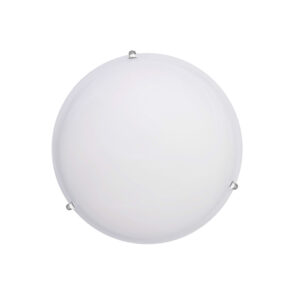 InLight Πλαφονιέρα οροφής από χρώμιο μέταλλο και λευκό γυαλί (42154-Α)