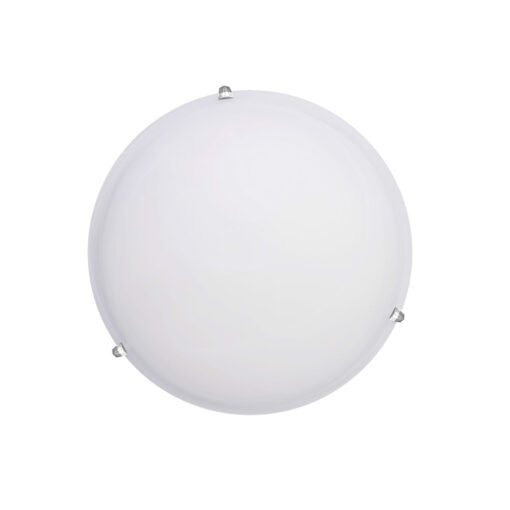 InLight Πλαφονιέρα οροφής από χρώμιο μέταλλο και λευκό γυαλί (42154-Α)
