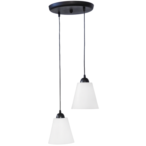 Φωτιστικό ανισόπεδο FUN-01  Κρεμαστό  2L  Μαύρο -Λευκό Heronia – 31-0041