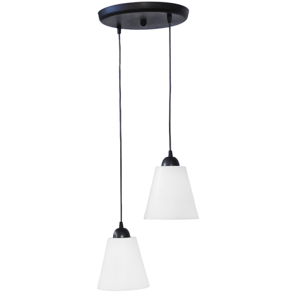 Φωτιστικό ανισόπεδο FUN-01  Κρεμαστό  2L  Μαύρο -Λευκό Heronia – 31-0041