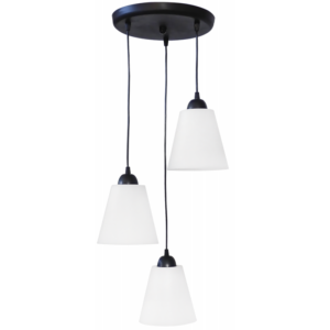 Φωτιστικό ανισόπεδο FUN-01  Κρεμαστό  3L  Μαύρο -Λευκό Heronia – 31-0044