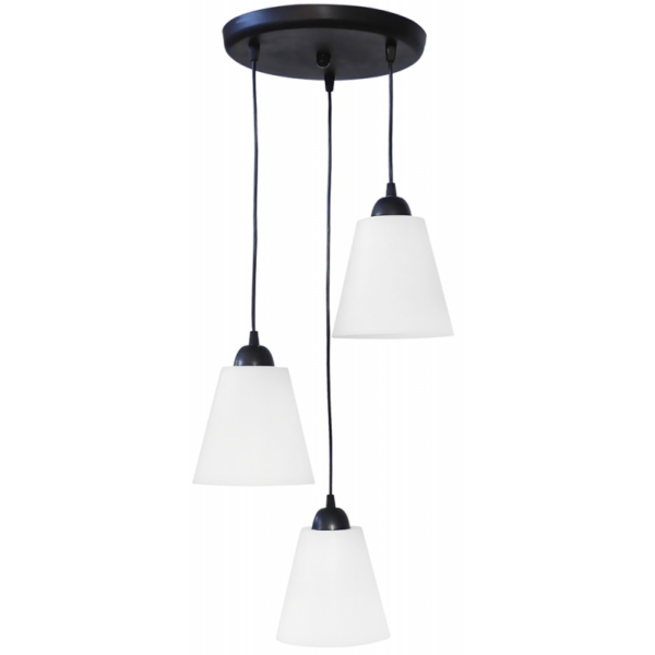 Φωτιστικό ανισόπεδο FUN-01  Κρεμαστό  3L  Μαύρο -Λευκό Heronia – 31-0044