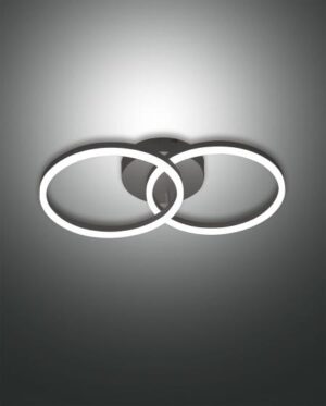 Φωτιστικό Τοίχου  Fabas Luce Giotto LED 36W  Μαύρο Dimmable  3780lm Θερμό 3000K – 3508-22-101