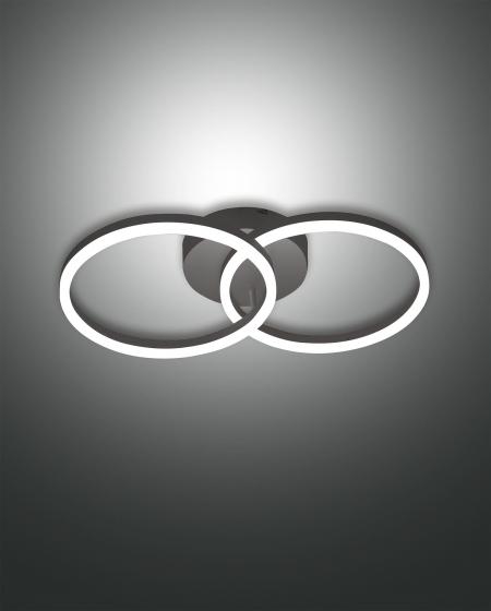 Φωτιστικό Τοίχου  Fabas Luce Giotto LED 36W  Μαύρο Dimmable  3780lm Θερμό 3000K – 3508-22-101