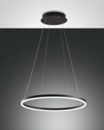 Κρεμαστό Φωτιστικό   Fabas Luce Giotto LED 36W  Μαύρο Dimmable  3780lm Θερμό 3000K – 3508-40-101