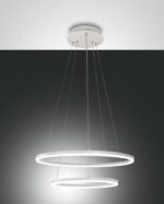 Κρεμαστό Φωτιστικό   Fabas Luce Giotto LED 52W  Λευκό Dimmable  5320lm Θερμό 3000K – 3508-45-102