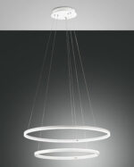 Κρεμαστό Φωτιστικό   Fabas Luce Giotto LED 65W  Λευκό Dimmable  7050lm Θερμό 3000K – 3508-48-102