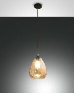 Κρεμαστό Φωτιστικό   Fabas Luce Gisella E27   Μελί     – 3518-40-125