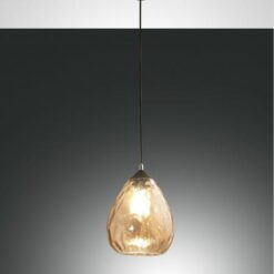 Κρεμαστό Φωτιστικό   Fabas Luce Gisella E27   Μελί     – 3518-40-125