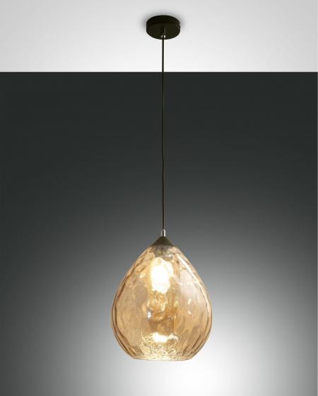 Κρεμαστό Φωτιστικό   Fabas Luce Gisella E27 Μελί     – 3518-45-125