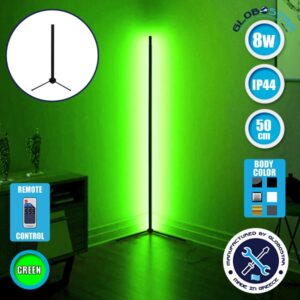 Μοντέρνο Minimal Επιτραπέζιο Μαύρο Φωτιστικό 50cm LED 8 Watt με Ασύρματο Χειριστήριο RF & Dimmer Πράσινο GloboStar ALIEN Design GLOBO-50-5