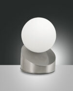 Επιτραπέζιο Φωτιστικό   Fabas Luce Gravity LED 5W  Νίκελ Σατινέ Με Dimmer Αφής  470lm Θερμό 3000K – 3360-30-178