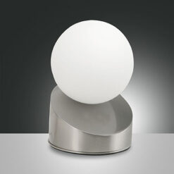 Επιτραπέζιο Φωτιστικό   Fabas Luce Gravity LED 5W  Νίκελ Σατινέ Με Dimmer Αφής  470lm Θερμό 3000K – 3360-30-178