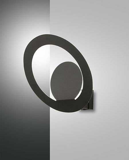 Φωτιστικό Τοίχου  Fabas Luce Hector LED 15W  Μαύρο Dimmable  1680lm Θερμό 3000K – 3664-21-101