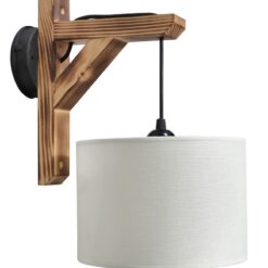 HKF-01AP WOOD ΛΕΥΚΟ/ΚΡΕΜ-ΚΑΜΕΝΟ ΑΠΛΙΚΑ Ε/27 ΞΥΛΟ-ΑΜΠΑΖΟΥΡ Heronia – 14-0240