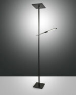 Φωτιτστικό Δαπέδου  Fabas Luce Ideal LED 40W+8W  Μαύρο Με Dimmer Αφής  3050lm + 670lm Θερμό 3000K – 3550-10-101