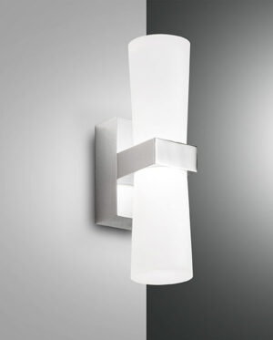 Φωτιστικό Τοίχου  Fabas Luce Iglesias LED 8W  Χρώμιο  IP44 720lm Θερμό 3000K – 3431-26-138