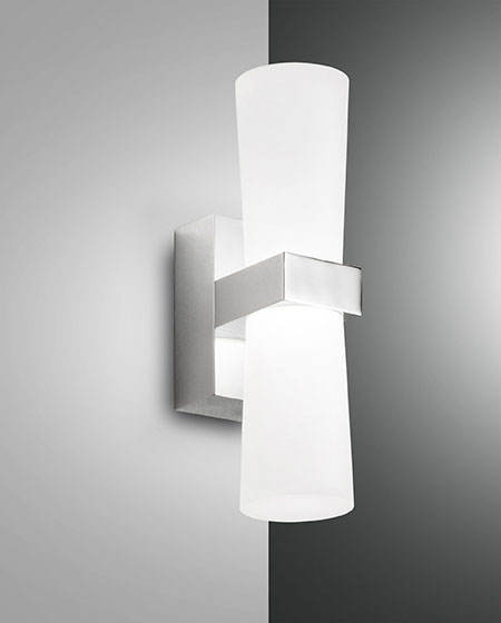 Φωτιστικό Τοίχου  Fabas Luce Iglesias LED 8W  Χρώμιο  IP44 720lm Θερμό 3000K – 3431-26-138