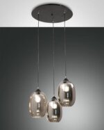 Κρεμαστό Φωτιστικό   Fabas Luce Infinity 3X E27 Φιμέ     – 3519-47-126