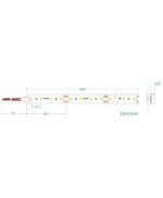 LED Ταινία 12W 48V CUBALUX Dimmable  960lm/m Αδιάβροχη IP67 Θερμό 3000K 5 Μέτρα CL13-0999