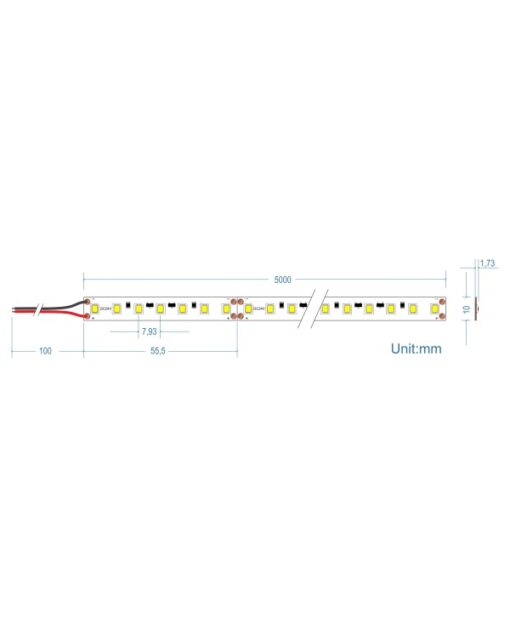 LED Ταινία 18W 24V CUBALUX Dimmable  1944lm/m  Θερμό 2700K 5 Μέτρα CL13-0984