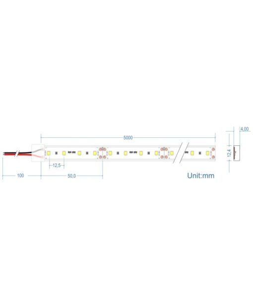 LED Ταινία 18W 48V CUBALUX Dimmable   1440lm/m Αδιάβροχη IP67 Θερμό 3000K 5 Μέτρα CL13-1002