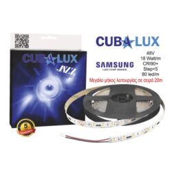 LED Ταινία 18W 48V CUBALUX Dimmable  1440lm/m  Θερμό 3000K 5 Μέτρα CL13-0993