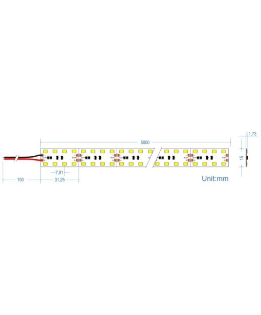 LED Ταινία 30W 24V CUBALUX Dimmable  4230lm/m  Θερμό 2700K 5 Μέτρα CL13-1068