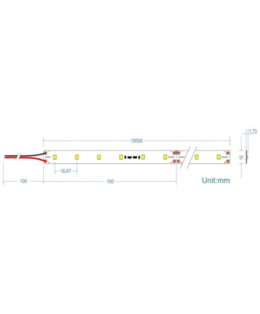 LED Ταινία 9W 24V CUBALUX Dimmable  891lm/m  Θερμό 2700K 15 Μέτρα CL13-1023