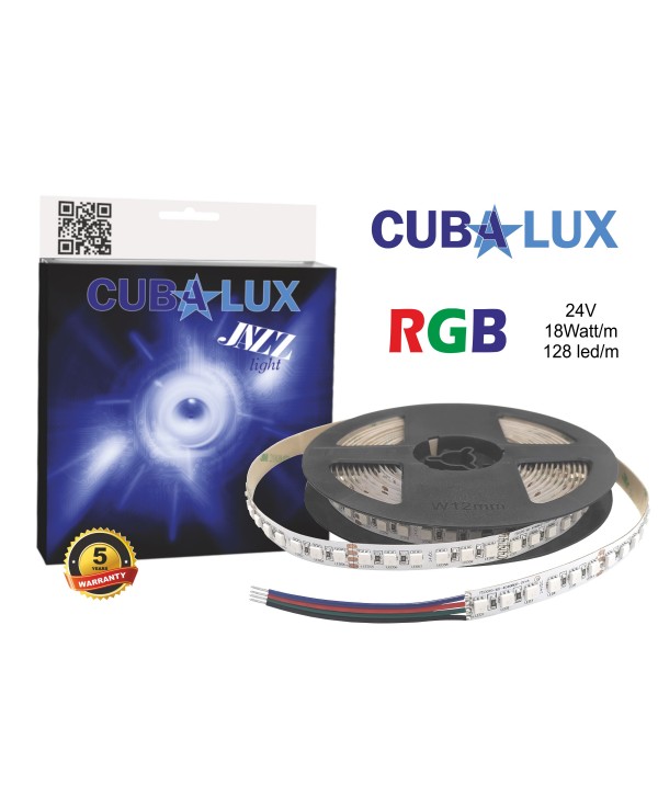 LED Ταινία 18W 24V CUBALUX Dimmable  RGB  Πολύχρωμη 5 Μέτρα CL13-1044