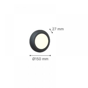 it-Lighting Jocassee LED 3.5W 3CCT Outdoor Wall Lamp Grey D:15cmx2.7cm (80201430)