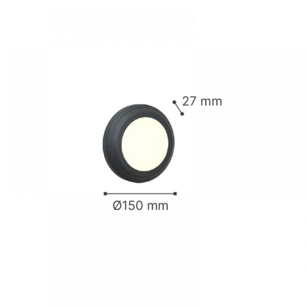 it-Lighting Jocassee LED 3.5W 3CCT Outdoor Wall Lamp Grey D:15cmx2.7cm (80201430)