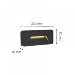 it-Lighting Kentucky LED 3W 3CCT Outdoor Wall Lamp Grey D:22cmx8cm (80202030)