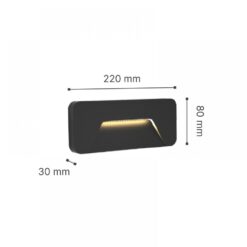 it-Lighting Kentucky LED 3W 3CCT Outdoor Wall Lamp Grey D:22cmx8cm (80202030)
