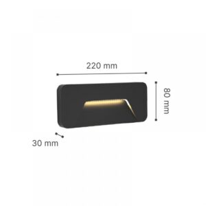 it-Lighting Kentucky LED 3W 3CCT Outdoor Wall Lamp Grey D:22cmx8cm (80202030)