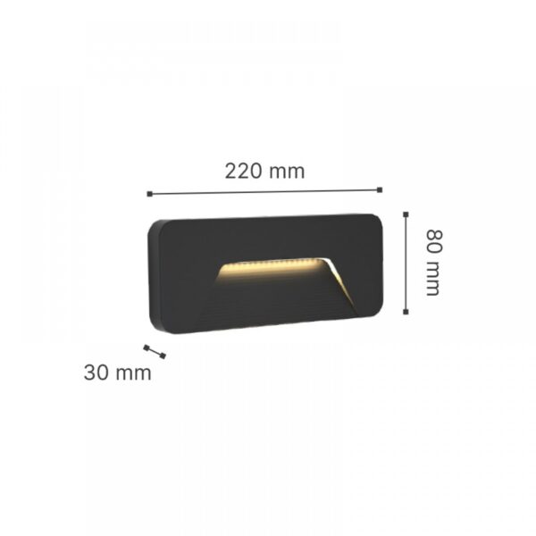 it-Lighting Kentucky LED 3W 3CCT Outdoor Wall Lamp Grey D:22cmx8cm (80202030)