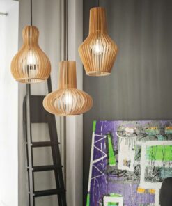 Κρεμαστά Φωτιστικά με Ξύλο