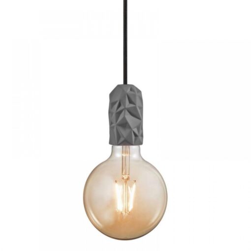 Nordlux Hang Κρεμαστό Γκρι E27  Πορσελάνη –  2010013010