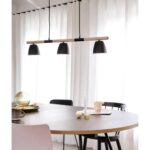 Nordlux Theo Κρεμαστό Φωτιστικό Ράγα 3xGU10 Μαύρο & Ξύλο – 2112603003