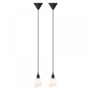 Nordlux Molli Κρεμαστό Μαύρο E14 σετ 2Τμχ Γυάλινο/Μεταλλικό –  2112803003