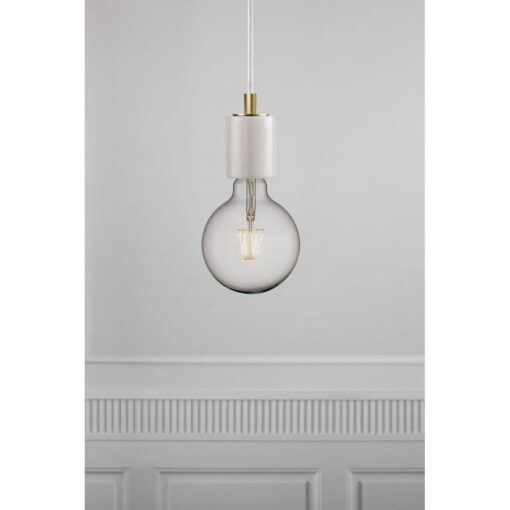 Nordlux Siv Κρεμαστό Λευκό E27  Μάρμαρο –  45883001