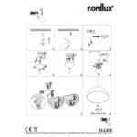 Nordlux Ellen 40 Κρεμαστό Λευκό E27  Μεταλλικό –  48573001