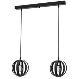 Κρεμαστό  φωτιστικό Μεταλλικό LAMA 2/L Ράγα CE  Μαύρο  Heronia – 34-0058